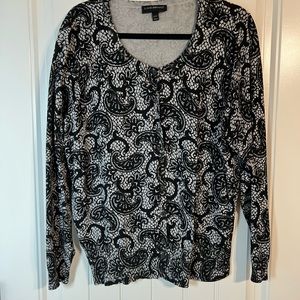 Lane Bryant Paisley Button Down Lightweight Cardigan Size 22/24
